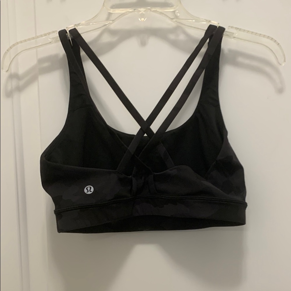 Lululemon Black Strappy Sports Bra Medium Support